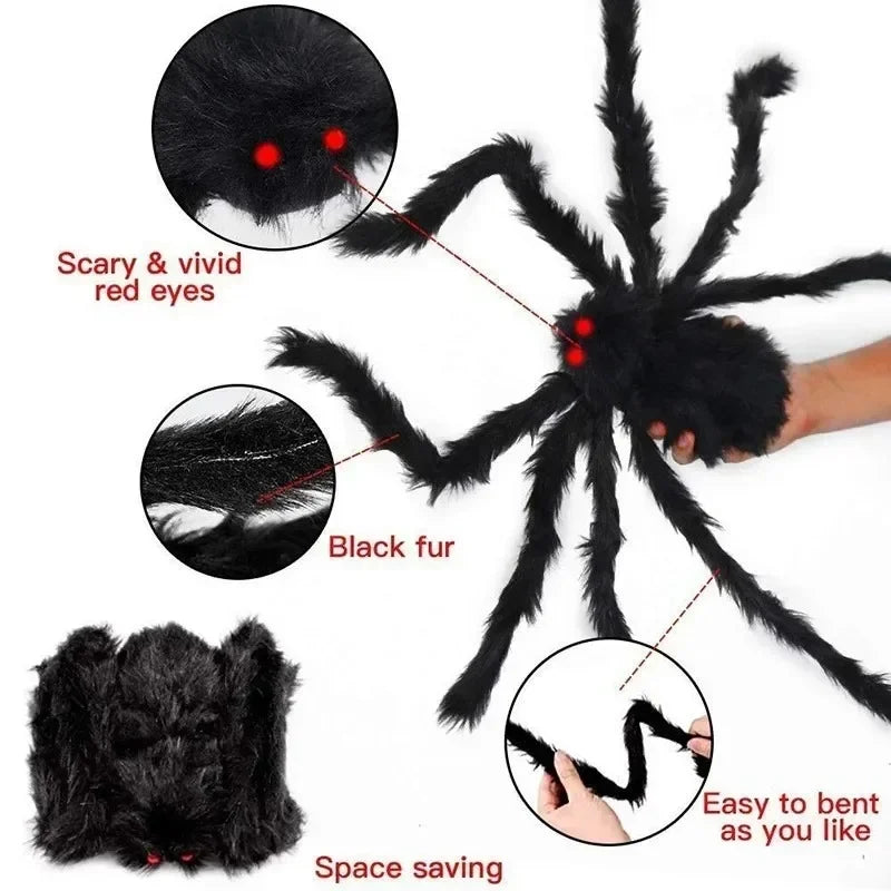 Giant Plush Spider – Halloween Outdoor Decoration