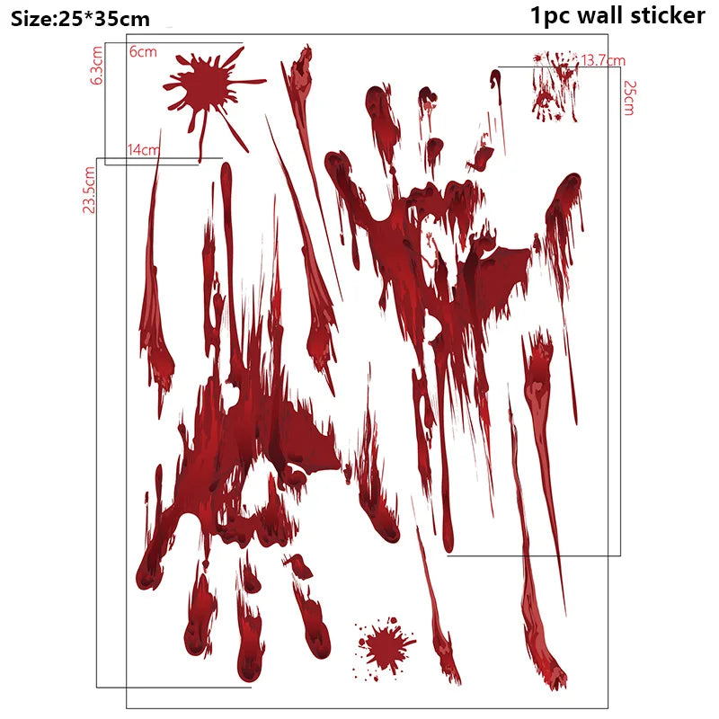 Halloween Blood & Skull Window Stickers