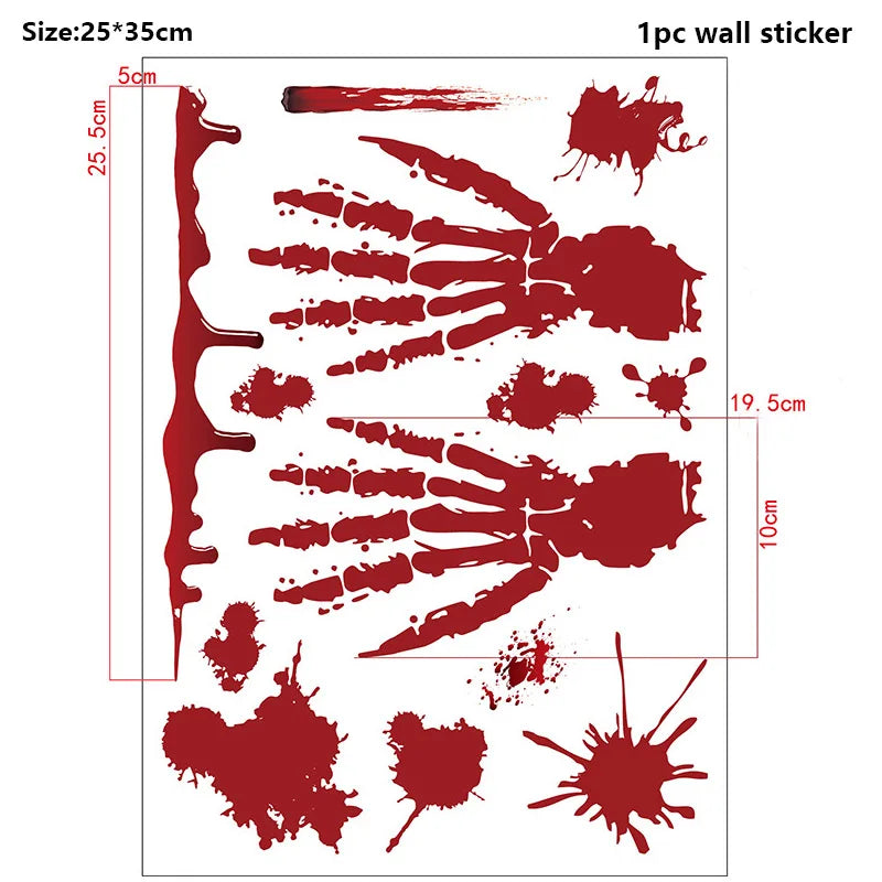 Halloween Blood & Skull Window Stickers