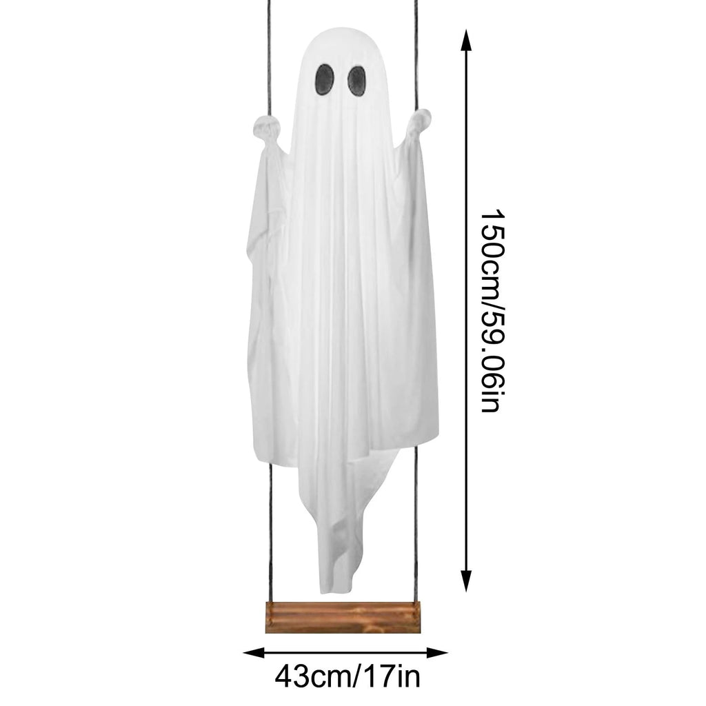 Swinging Light-Up Ghost Halloween Decoration