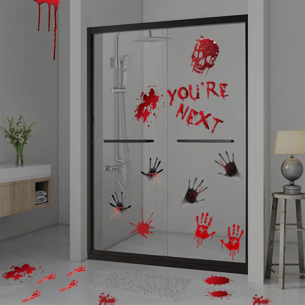 Halloween Blood & Skull Window Stickers