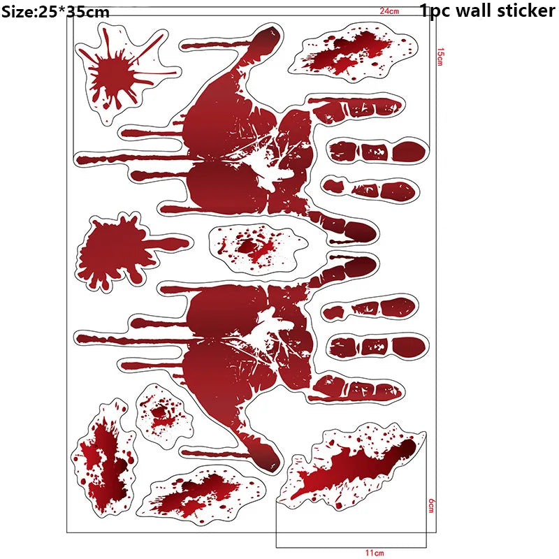 Halloween Blood & Skull Window Stickers