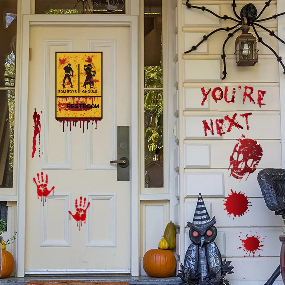 Halloween Blood & Skull Window Stickers