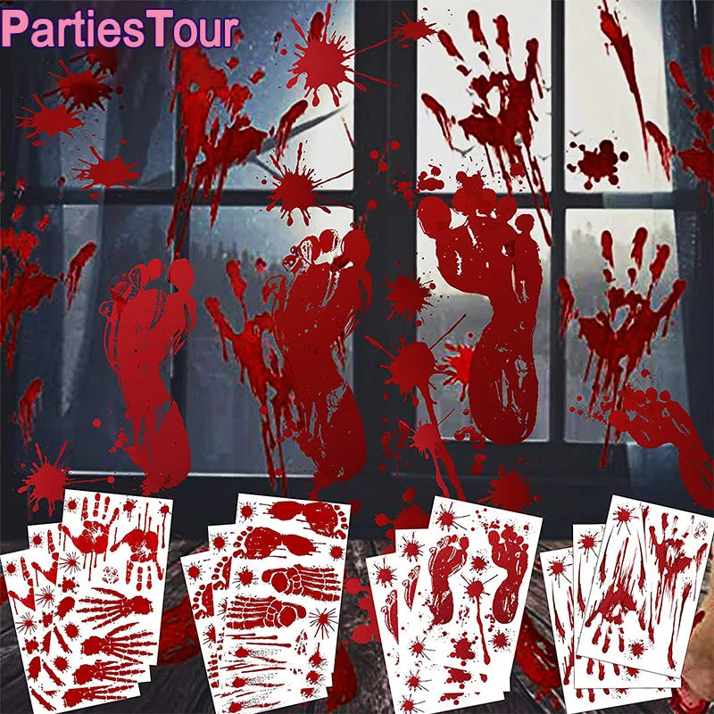 Halloween Blood & Skull Window Stickers