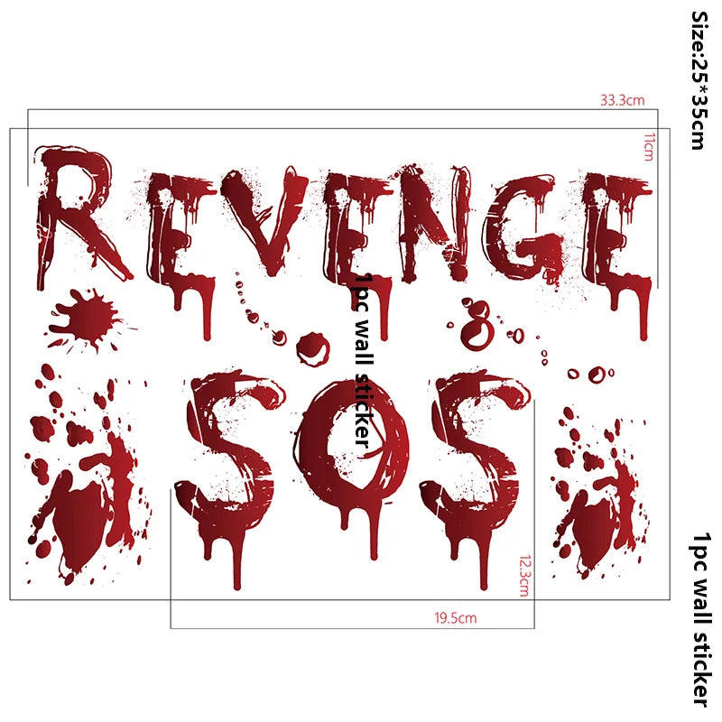 Halloween Blood & Skull Window Stickers