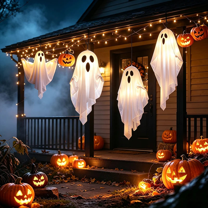 Hanging LED Ghost Decoration