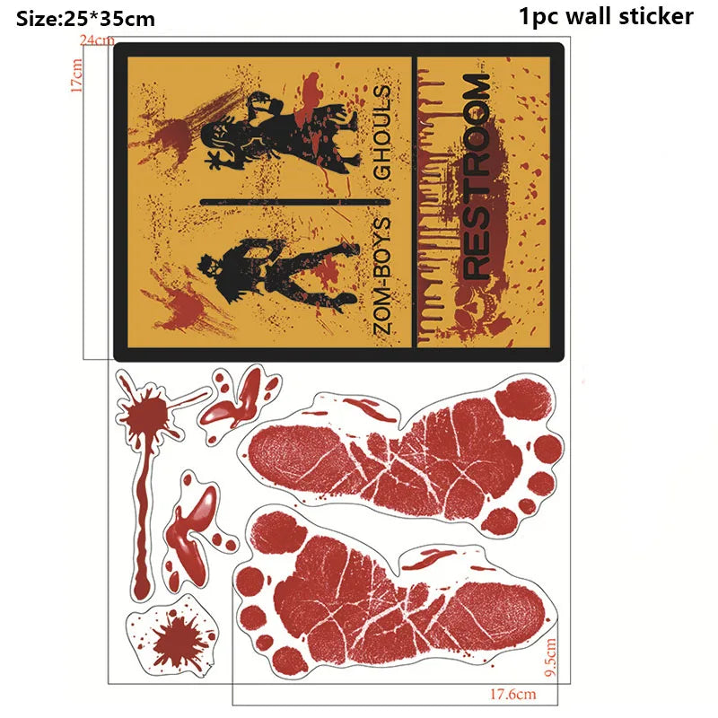 Halloween Blood & Skull Window Stickers