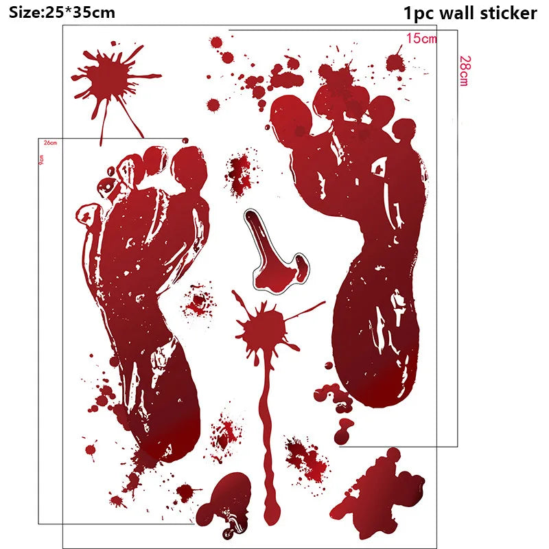 Halloween Blood & Skull Window Stickers