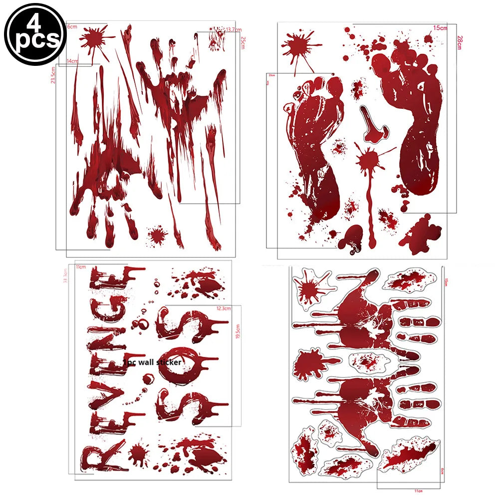 Halloween Blood & Skull Window Stickers