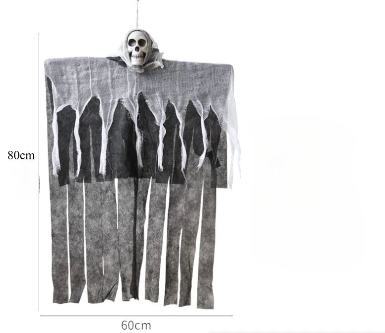 Glowing Skull Ghost – Hanging Halloween Decoration