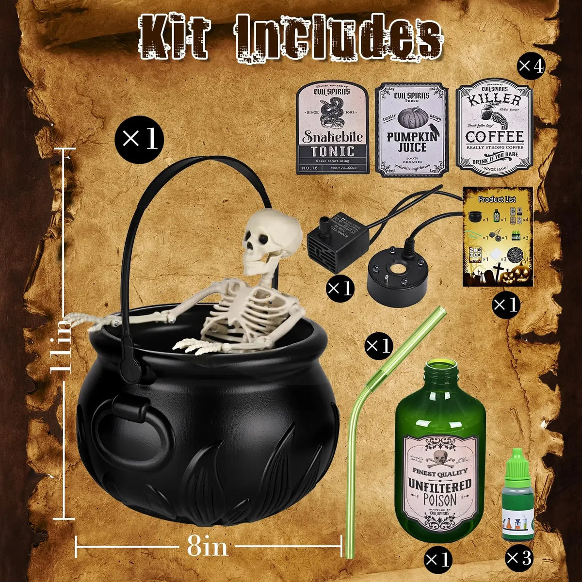 Haunted Witch’s Cauldron – LED Fog Halloween Prop
