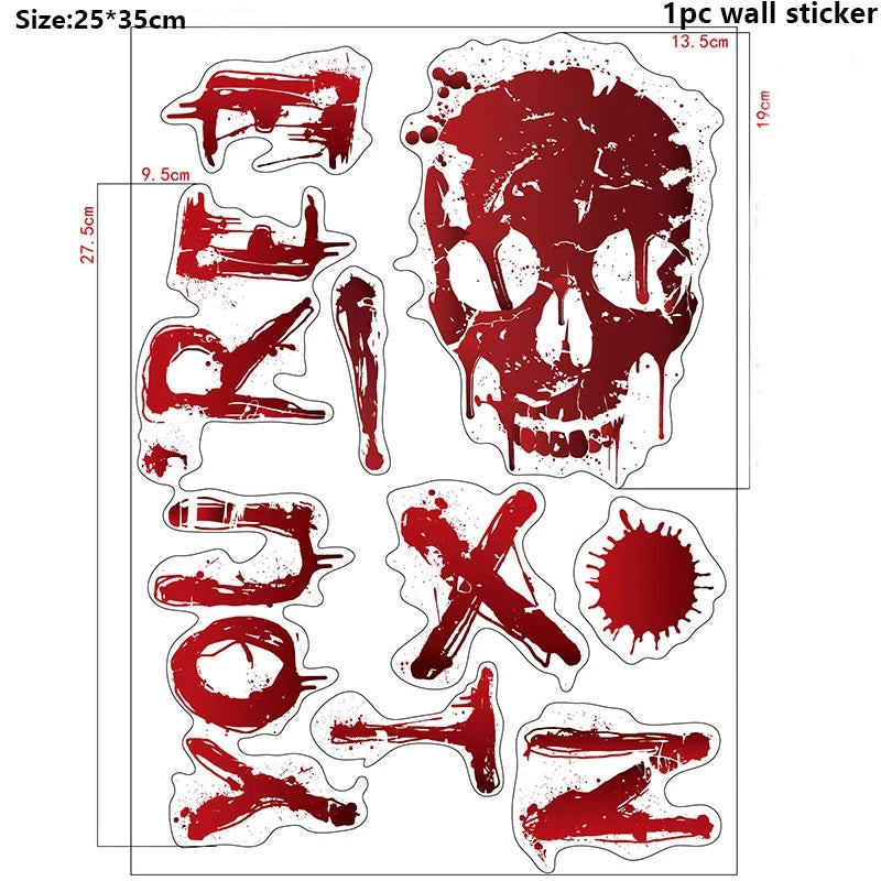 Halloween Blood & Skull Window Stickers