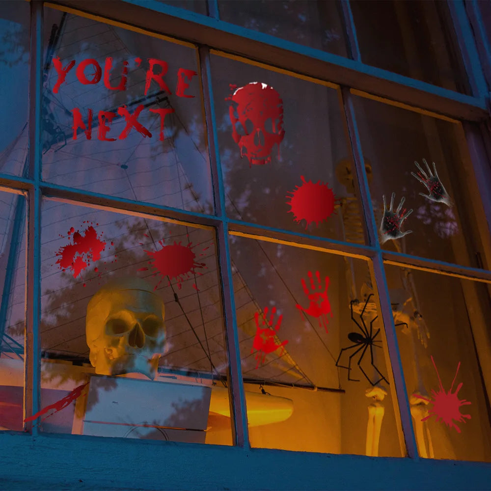 Halloween Blood & Skull Window Stickers