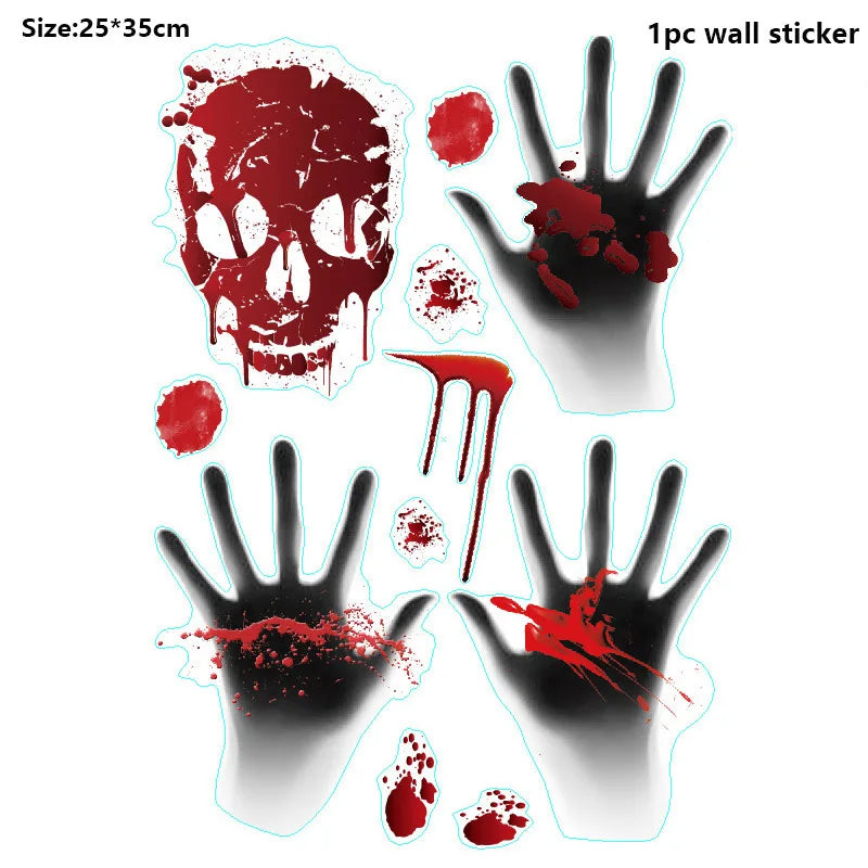 Halloween Blood & Skull Window Stickers