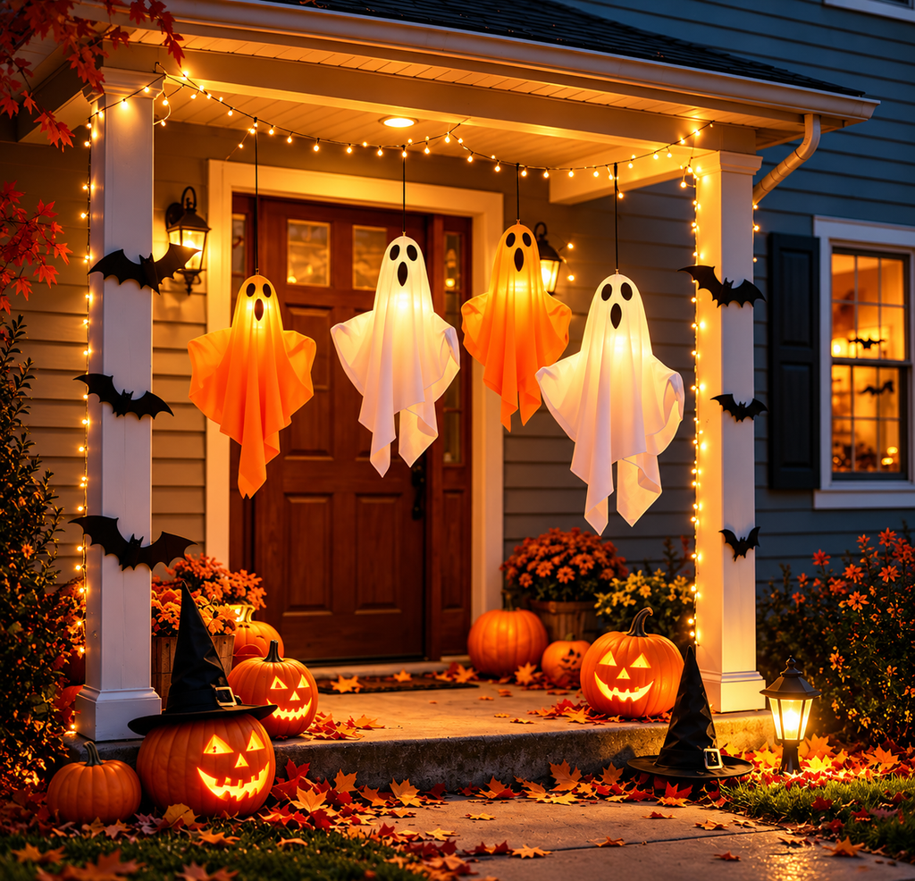 Hanging LED Ghost Decoration