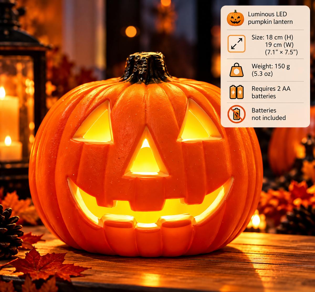 Halloween Pumpkin Glow Lantern